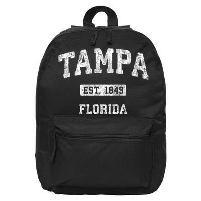 Tampa Florida Fl Vintage Athletic Sports Design 16 in Basic Backpack