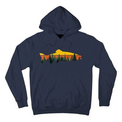 Trout Fly Fishing Outdoor Forest Nature Wildlife Fisherman Tall Hoodie