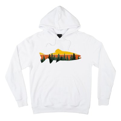 Trout Fly Fishing Outdoor Forest Nature Wildlife Fisherman Hoodie