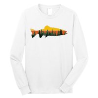 Trout Fly Fishing Outdoor Forest Nature Wildlife Fisherman Long Sleeve Shirt