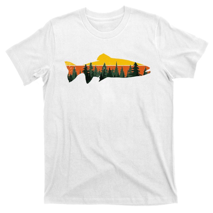 Trout Fly Fishing Outdoor Forest Nature Wildlife Fisherman T-Shirt