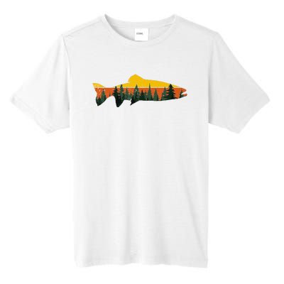 Trout Fly Fishing Outdoor Forest Nature Wildlife Fisherman Tall Fusion ChromaSoft Performance T-Shirt