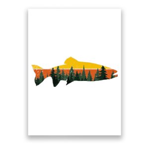 Trout Fly Fishing Outdoor Forest Nature Wildlife Fisherman Poster