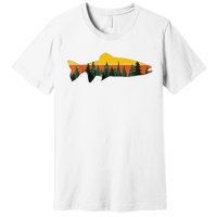 Trout Fly Fishing Outdoor Forest Nature Wildlife Fisherman Premium T-Shirt