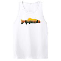 Trout Fly Fishing Outdoor Forest Nature Wildlife Fisherman PosiCharge Competitor Tank