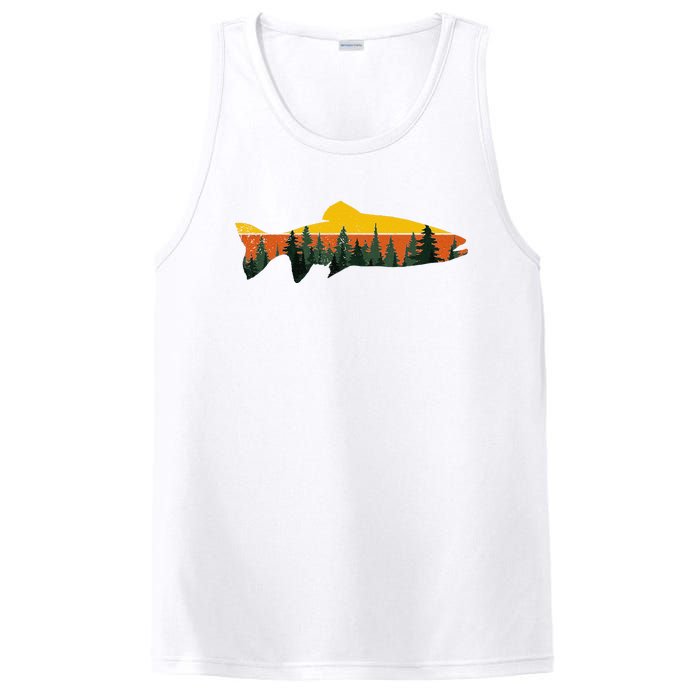 Trout Fly Fishing Outdoor Forest Nature Wildlife Fisherman PosiCharge Competitor Tank