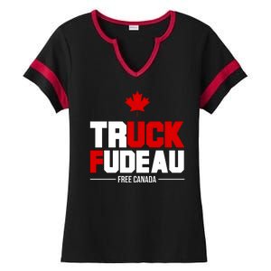 Truck Fudeau Fuck Free Canada Ladies Halftime Notch Neck Tee