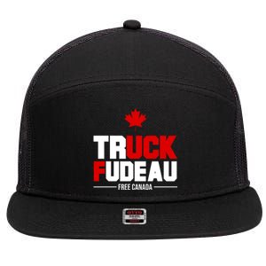 Truck Fudeau Fuck Free Canada 7 Panel Mesh Trucker Snapback Hat