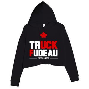 Truck Fudeau Fuck Free Canada Crop Fleece Hoodie