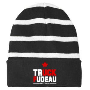 Truck Fudeau Fuck Free Canada Striped Beanie with Solid Band