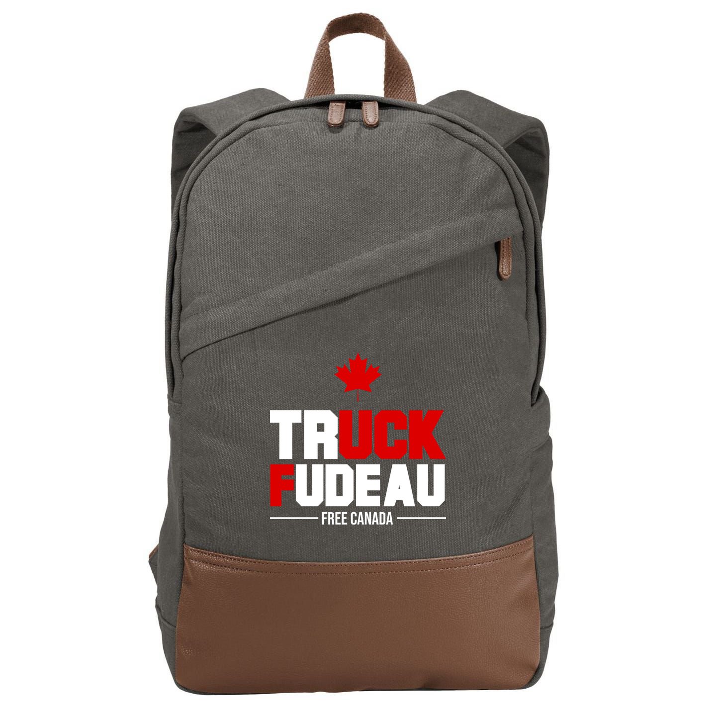 Truck Fudeau Fuck Free Canada Cotton Canvas Backpack