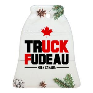 Truck Fudeau Fuck Free Canada Ceramic Bell Ornament