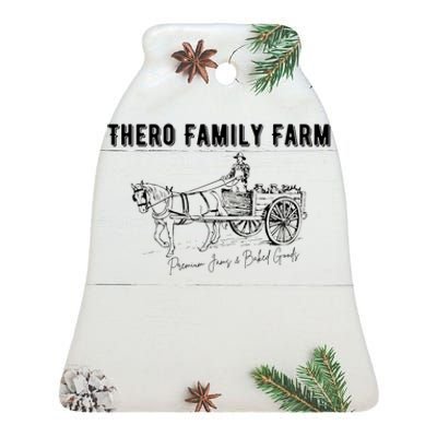 Thero Family Farm Ceramic Bell Ornament