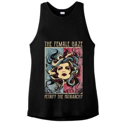 The Female Gaze Petrify The Patriarchy Medusa Ladies PosiCharge Tri-Blend Wicking Tank
