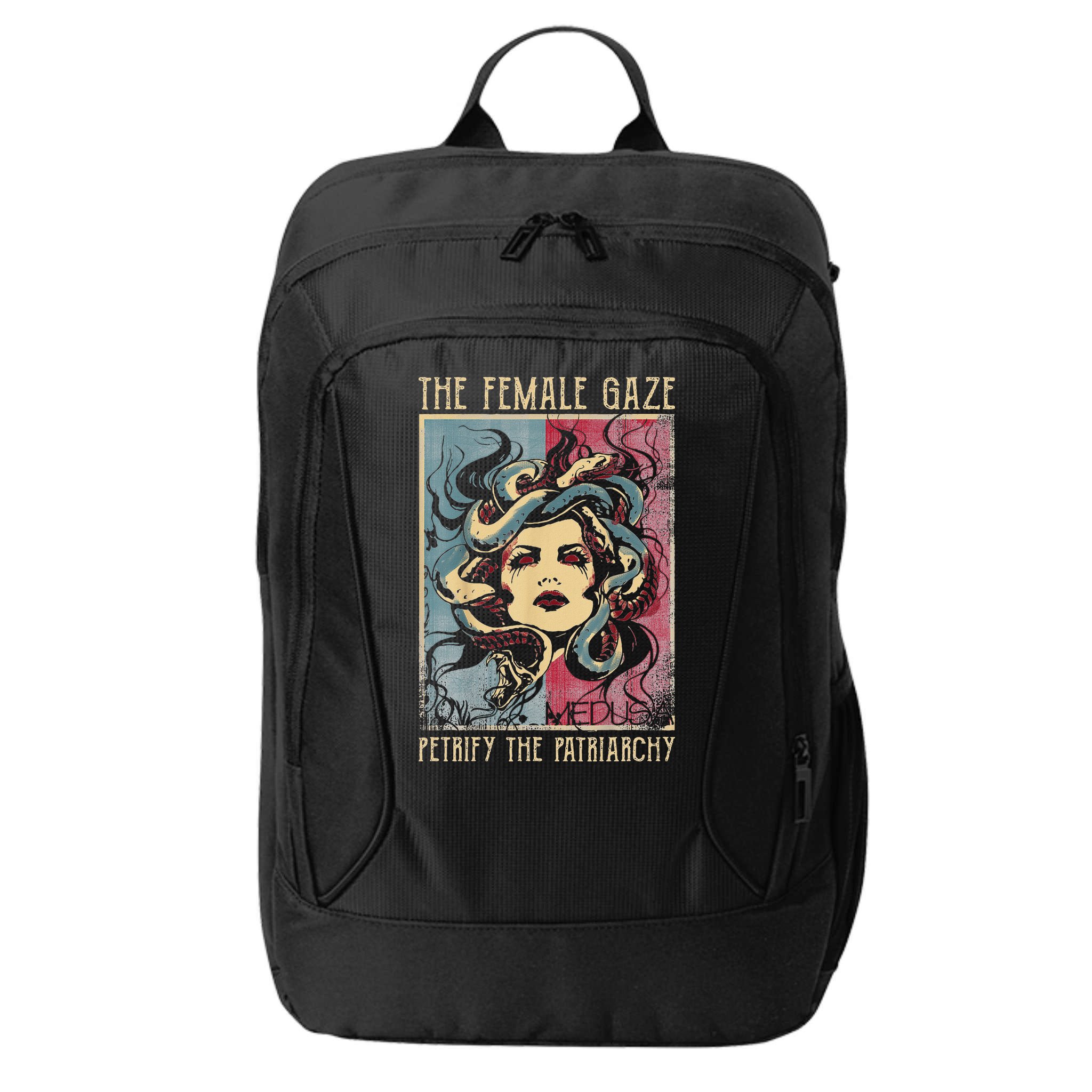 The Female Gaze Petrify The Patriarchy Medusa City Backpack