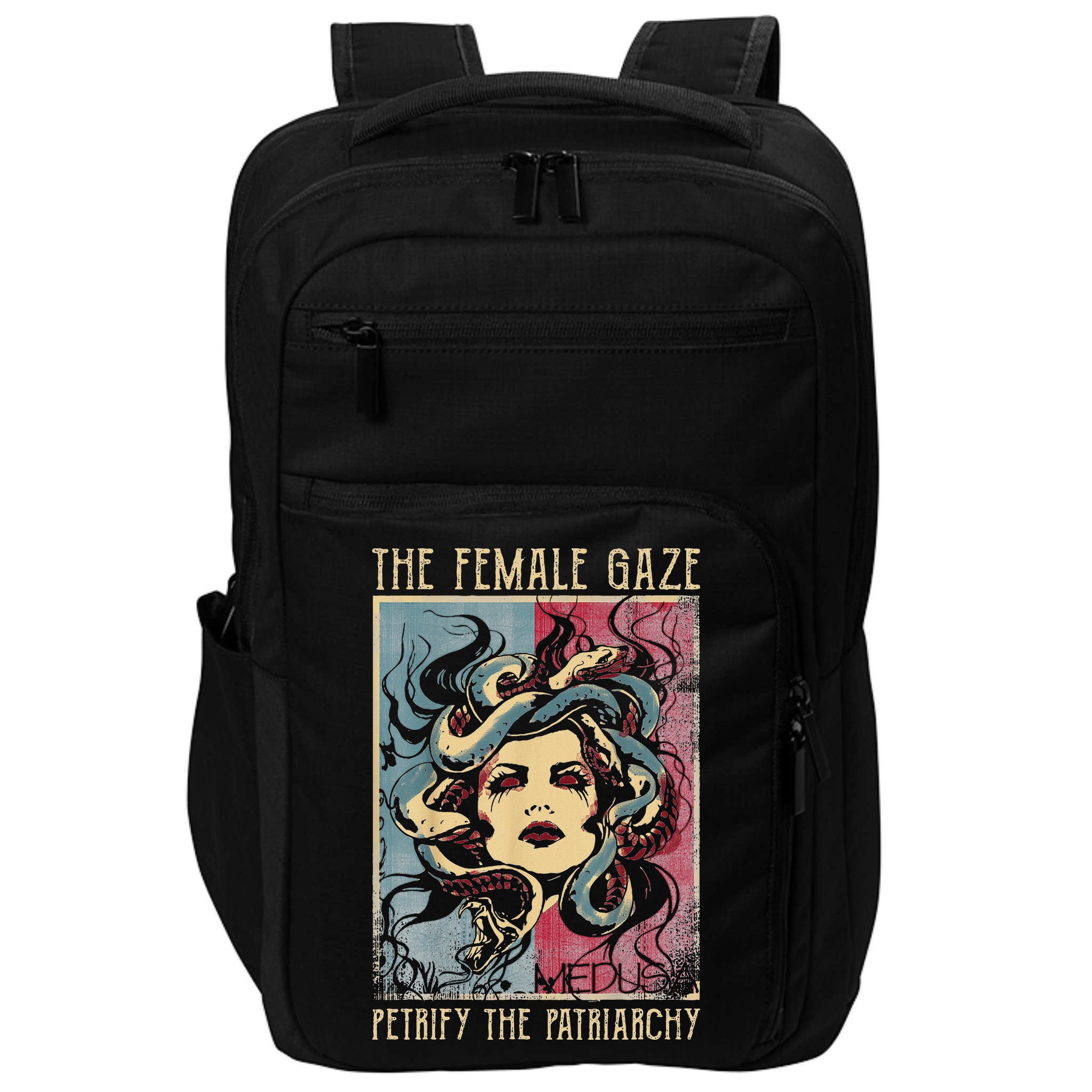 The Female Gaze Petrify The Patriarchy Medusa Impact Tech Backpack