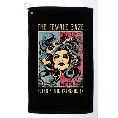 The Female Gaze Petrify The Patriarchy Medusa Golf Towel