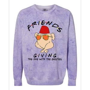 Turkey Friends Giving Happy Friendsgiving Funny Thanksgiving Colorblast Crewneck Sweatshirt