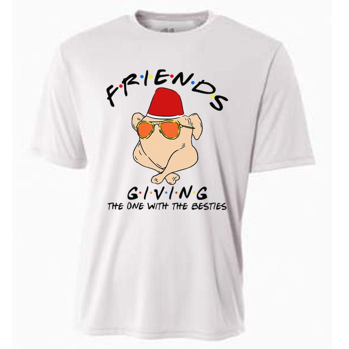 Turkey Friends Giving Happy Friendsgiving Funny Thanksgiving Cooling Performance Crew T-Shirt