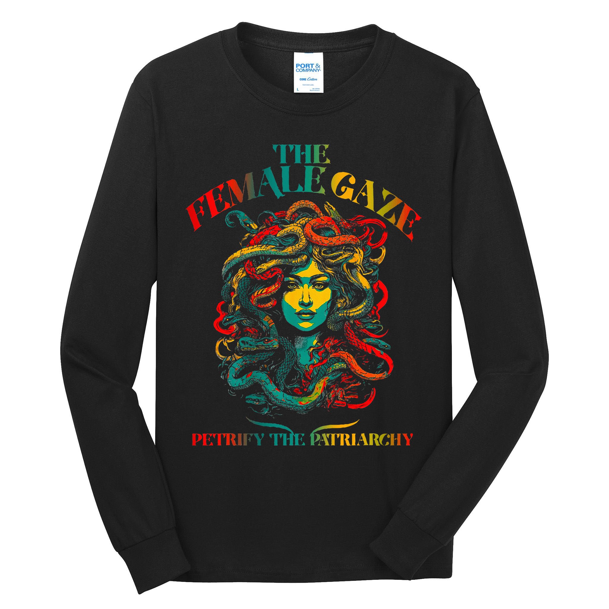 The Female Gaze Petrify The Patriarchy Medusa Tall Long Sleeve T-Shirt