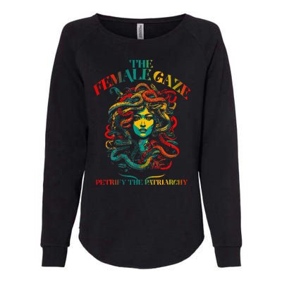 The Female Gaze Petrify The Patriarchy Medusa Womens California Wash Sweatshirt