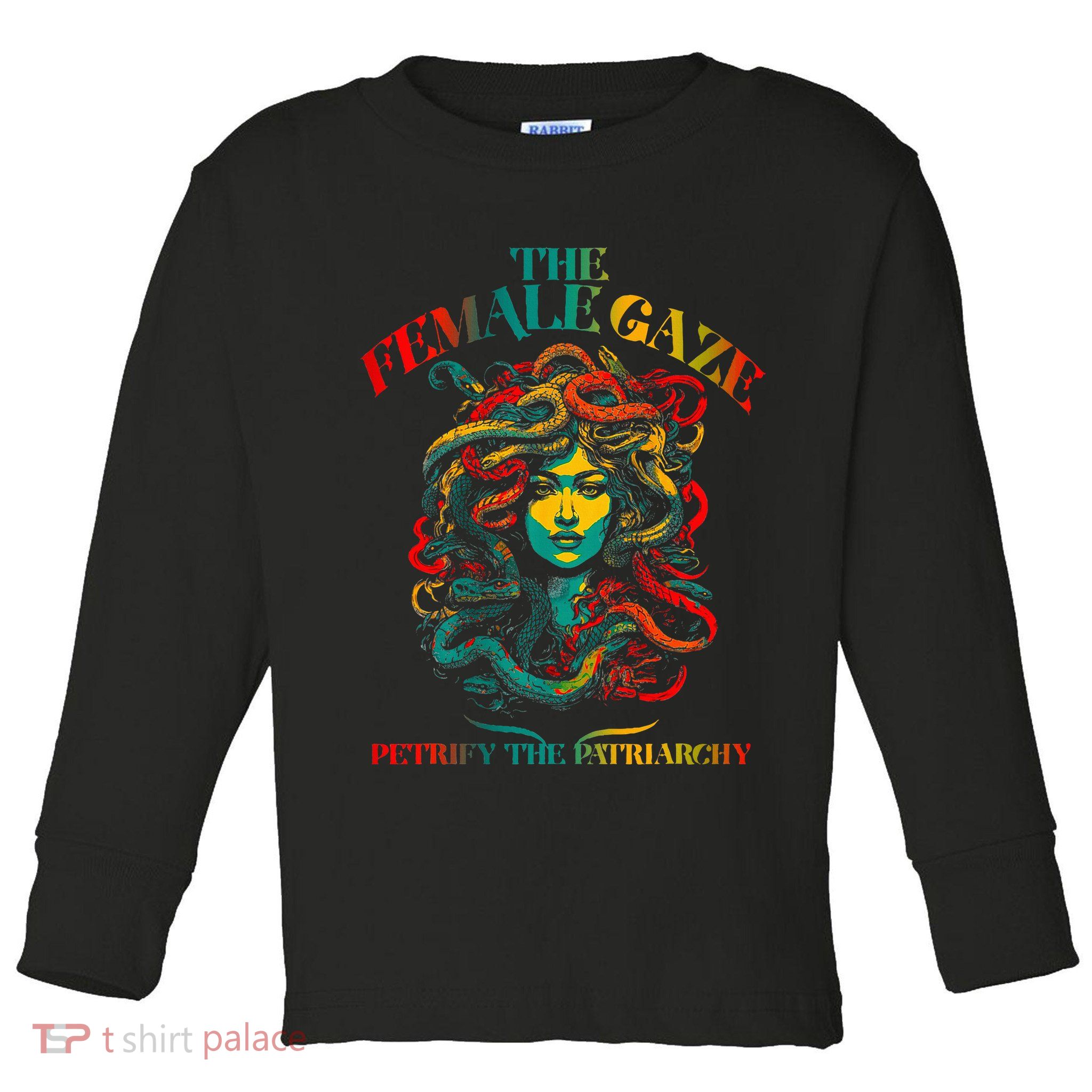 The Female Gaze Petrify The Patriarchy Medusa Toddler Long Sleeve Shirt