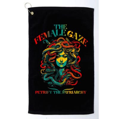 The Female Gaze Petrify The Patriarchy Medusa Golf Towel