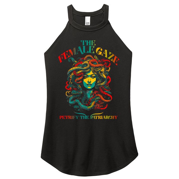 The Female Gaze Petrify The Patriarchy Medusa Women's Perfect Tri Rocker Tank