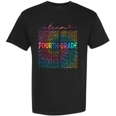 Team Fourth Grade Tie Dye Back To School 4th Grade Teacher Garment-Dyed Heavyweight T-Shirt