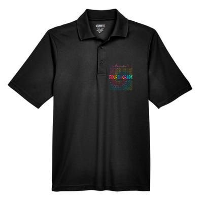 Team Fourth Grade Tie Dye Back To School 4th Grade Teacher Men's Origin Performance Pique Polo