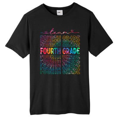 Team Fourth Grade Tie Dye Back To School 4th Grade Teacher Tall Fusion ChromaSoft Performance T-Shirt