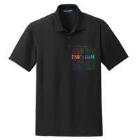 Team Fourth Grade Tie Dye Back To School 4th Grade Teacher Dry Zone Grid Polo