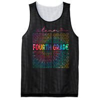 Team Fourth Grade Tie Dye Back To School 4th Grade Teacher Mesh Reversible Basketball Jersey Tank