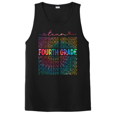 Team Fourth Grade Tie Dye Back To School 4th Grade Teacher PosiCharge Competitor Tank