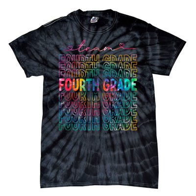 Team Fourth Grade Tie Dye Back To School 4th Grade Teacher Tie-Dye T-Shirt