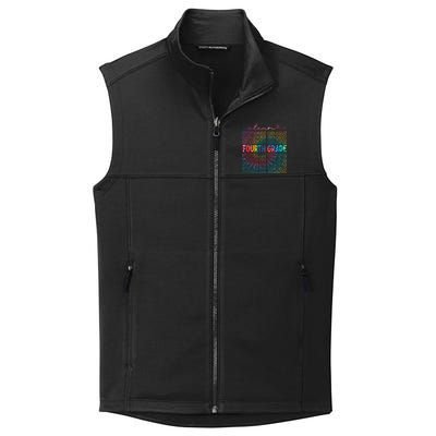 Team Fourth Grade Tie Dye Back To School 4th Grade Teacher Collective Smooth Fleece Vest