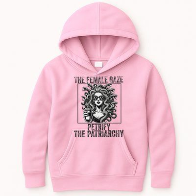 The Female Gaze Petrify The Patriarchy Medusa Feminisit Kids Hoodie