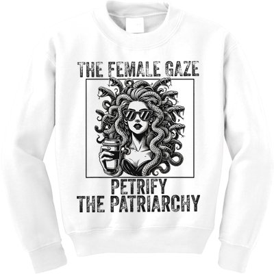 The Female Gaze Petrify The Patriarchy Medusa Feminisit Kids Sweatshirt