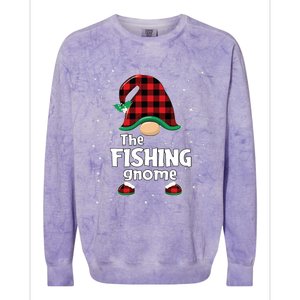 The Fishing Gnome Funny Matching Family Christmas Xmas Holiday Colorblast Crewneck Sweatshirt