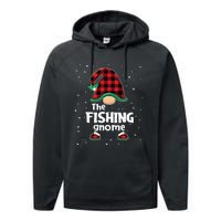 The Fishing Gnome Funny Matching Family Christmas Xmas Holiday Performance Fleece Hoodie