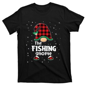 The Fishing Gnome Funny Matching Family Christmas Xmas Holiday T-Shirt