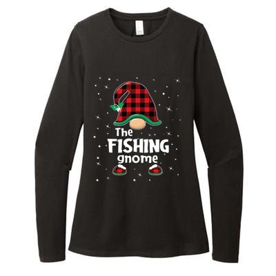 The Fishing Gnome Funny Matching Family Christmas Xmas Holiday Womens CVC Long Sleeve Shirt