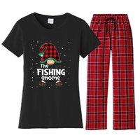 The Fishing Gnome Funny Matching Family Christmas Xmas Holiday Women's Flannel Pajama Set