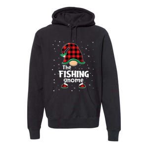 The Fishing Gnome Funny Matching Family Christmas Xmas Holiday Premium Hoodie