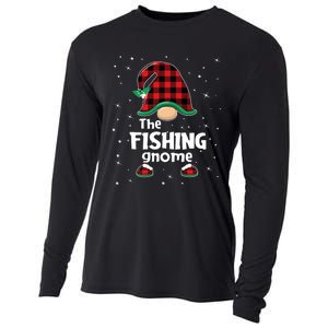 The Fishing Gnome Funny Matching Family Christmas Xmas Holiday Cooling Performance Long Sleeve Crew