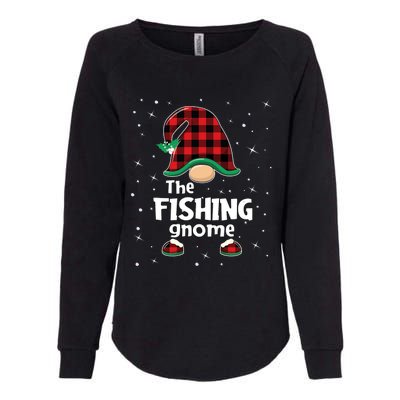 The Fishing Gnome Funny Matching Family Christmas Xmas Holiday Womens California Wash Sweatshirt