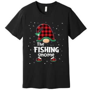 The Fishing Gnome Funny Matching Family Christmas Xmas Holiday Premium T-Shirt