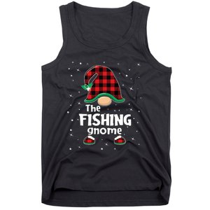 The Fishing Gnome Funny Matching Family Christmas Xmas Holiday Tank Top