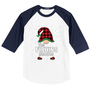 The Fishing Gnome Funny Matching Family Christmas Xmas Holiday Baseball Sleeve Shirt