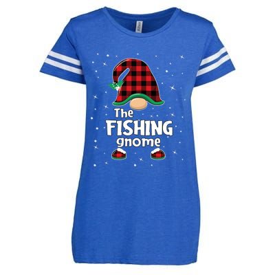 The Fishing Gnome Funny Matching Family Christmas Xmas Holiday Enza Ladies Jersey Football T-Shirt